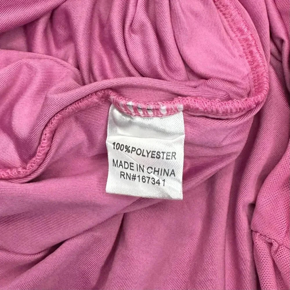 Hello Molly Fresh Vibes Ruched Long Sleeve Bodycon Mini Dress Pastel Pink Size 8 - Picture 6 of 8